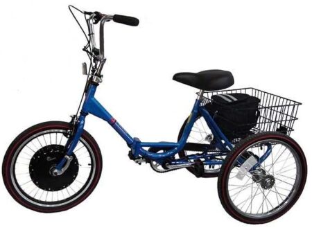 Bikehighway.com - Worksman Lightning Electric Folding Port-O-Trike Adult Tricycle