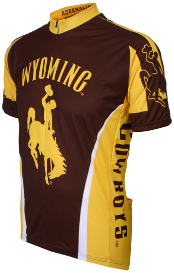 Bikehighway.com - University of Wyoming Cowboys Short Sleeve Road Cycling Jersey