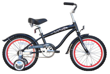 Bikehighway.com - Firmstrong 16" Bruiser Mini Cruiser Bicycle with Training Wheels