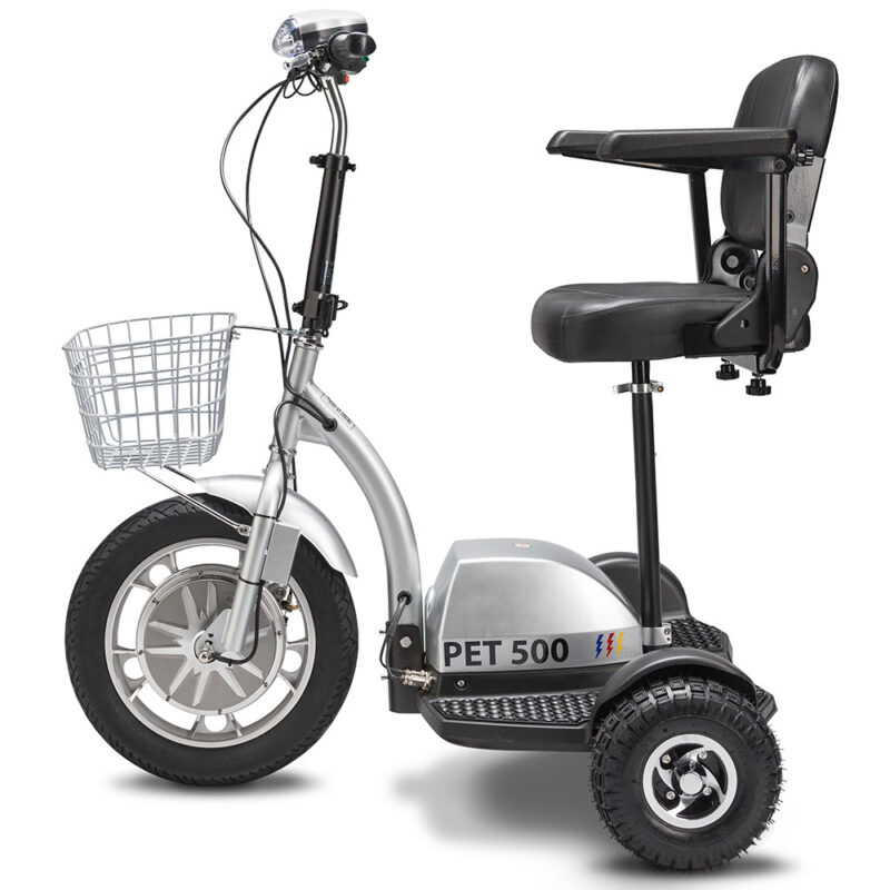 Bikehighway.com - PET Pro Flex 500W Personal Transportation 3 Wheel Electric Scooter