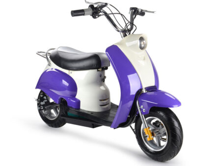 Bikehighway.com - MotoTec 24v Electric Moped - Purple