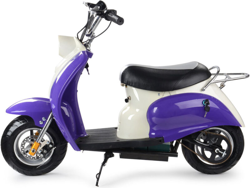 Bikehighway.com - MotoTec 24v Electric Moped - Purple