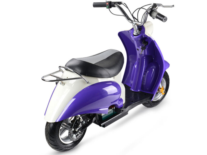 Bikehighway.com - MotoTec 24v Electric Moped - Purple