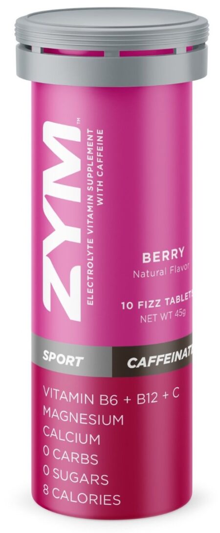 Zym Grape Hydration Tablets With Caffeine - 12 tubes