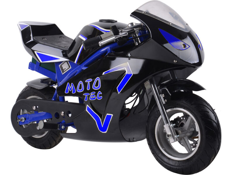 Bikehighway.com - MotoTec 36v 500w Electric Pocket Bike GT - Blue