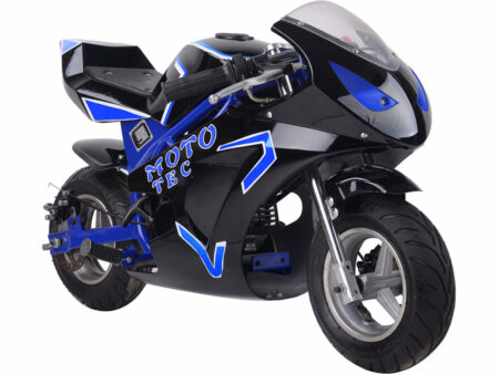 Bikehighway.com - MotoTec Gas Pocket Bike GT 49cc 2-Stroke Blue