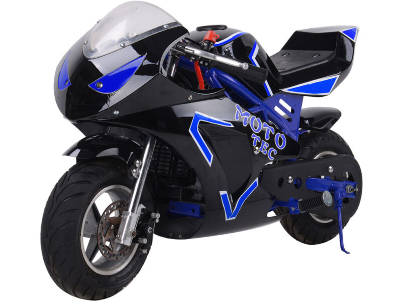 Bikehighway.com - MotoTec Gas Pocket Bike GT 49cc 2-Stroke Blue