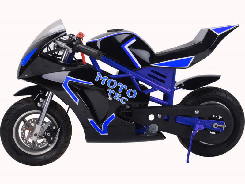 Bikehighway.com - MotoTec Gas Pocket Bike GT 49cc 2-Stroke Blue