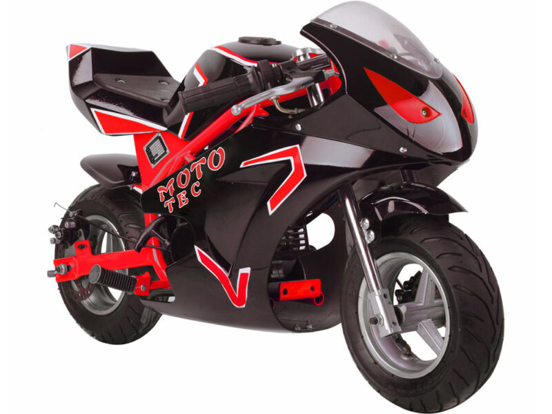 Bikehighway.com - MotoTec Gas Pocket Bike GT 49cc 2-Stroke Red