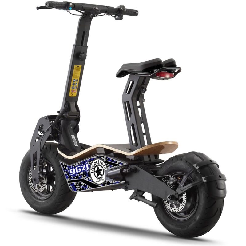 Bikehighway.com - MotoTec Mad 1600w 48v Electric Scooter Blue