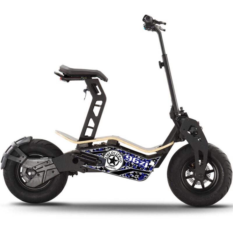 Bikehighway.com - MotoTec Mad 1600w 48v Electric Scooter Blue