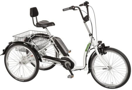 Bikehighway.com - PFIFF 24" Wheels 7 Speed Combo Electric Recumbent Tricycle - White