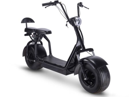 Bikehighway.com - MotoTec KnockOut 1000W Electric 60V Fat Tire Scooter - Black