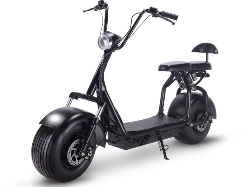 Bikehighway.com - MotoTec KnockOut 1000W Electric 60V Fat Tire Scooter - Black