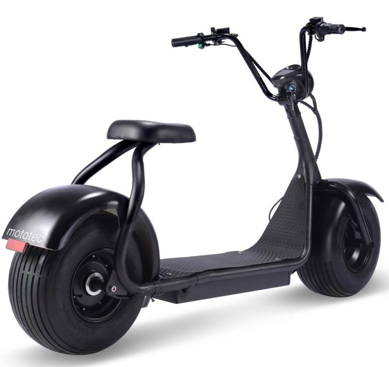 Bikehighway.com - MotoTec Fat Tire 60v 18ah 2000w Lithium Electric Scooter Black