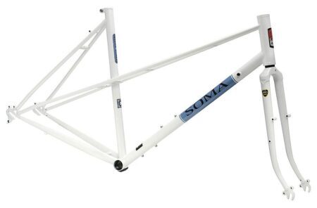 Soma Fabrications Buena Vista Mixte Road Frame & Fork Set - Rim Brake - White-0