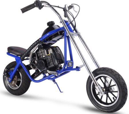 Bikehighway.com - MotoTec 49cc Gas Mini Chopper Blue