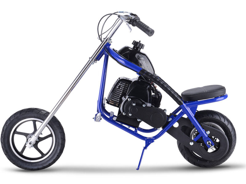 Bikehighway.com - MotoTec 49cc Gas Mini Chopper Blue