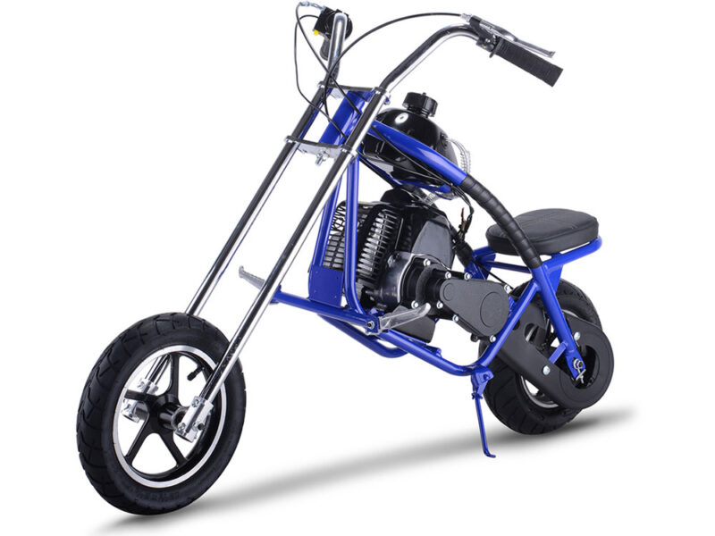 Bikehighway.com - MotoTec 49cc Gas Mini Chopper Blue