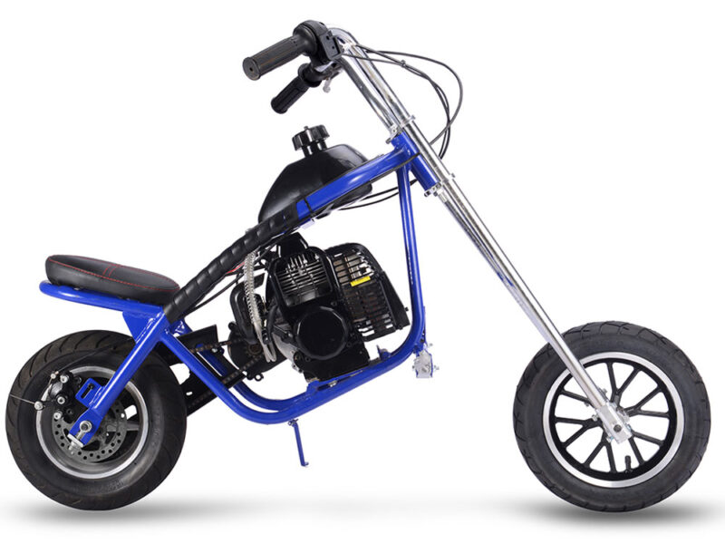 Bikehighway.com - MotoTec 49cc Gas Mini Chopper Blue