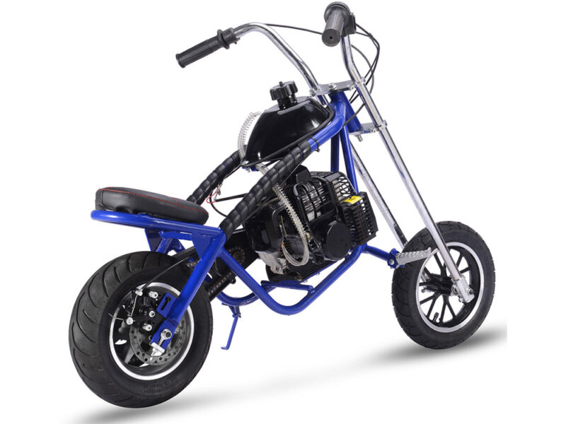 Bikehighway.com - MotoTec 49cc Gas Mini Chopper Blue