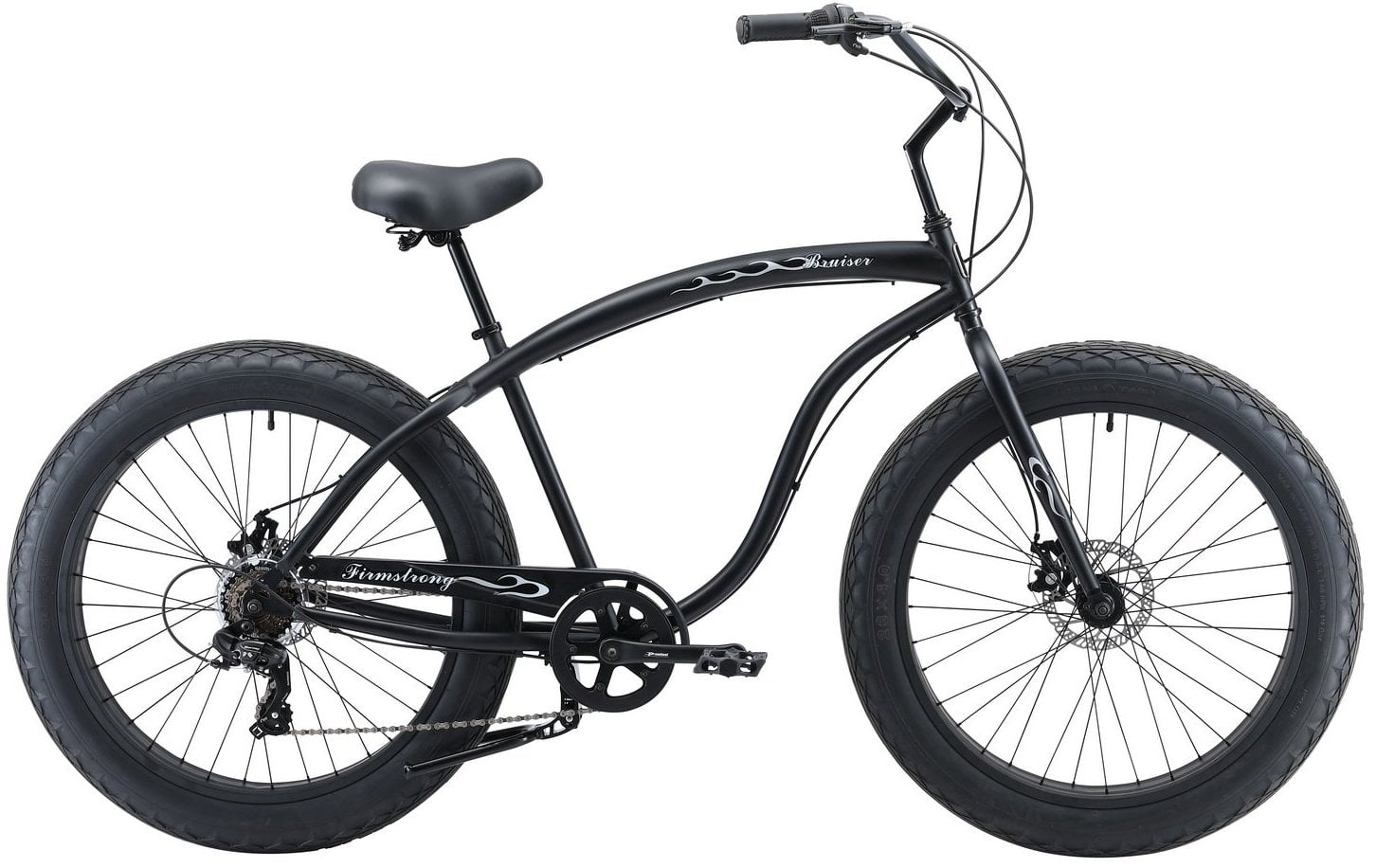 Bikehighway.com - Firmstrong Bruiser 7 Speed 4" Fat Tire Men's 26" Beach Cruiser Bike