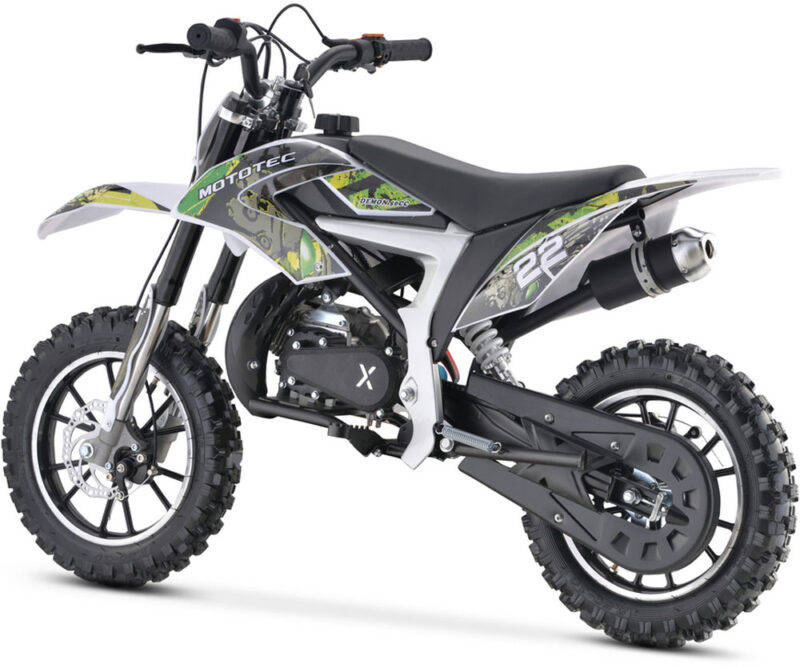 MotoTec 50cc Demon Kids Gas Dirt Bike - Green-3070745