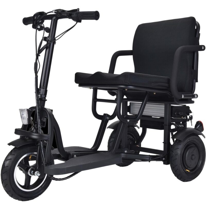 Bikehighway.com - MotoTec Folding Mobility Electric Trike 48v 700w Dual Motor Lithium Black