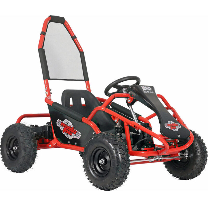 Bikehighway.com - MotoTec Mud Monster Kids Gas Powered 98cc Go Kart Full Suspension Red