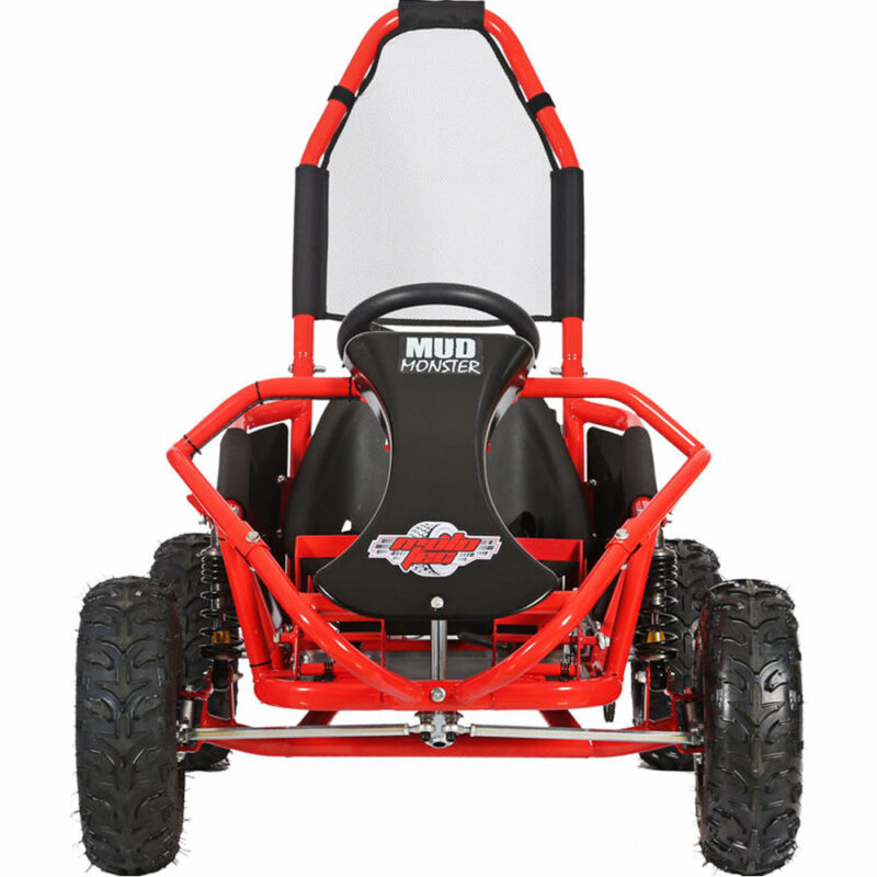 Bikehighway.com - MotoTec Mud Monster Kids Gas Powered 98cc Go Kart Full Suspension Red