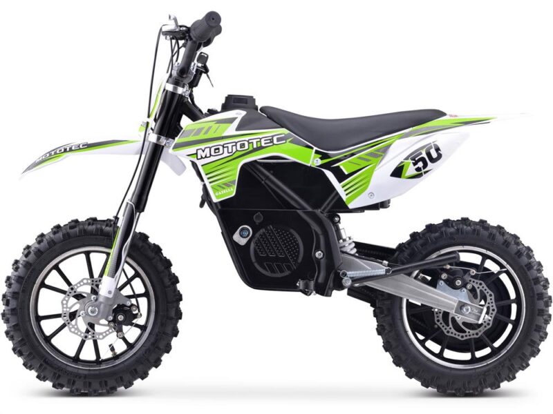 Bikehighway.com - MotoTec 24v Electric Gazella Dirt Bike - Green - 500w