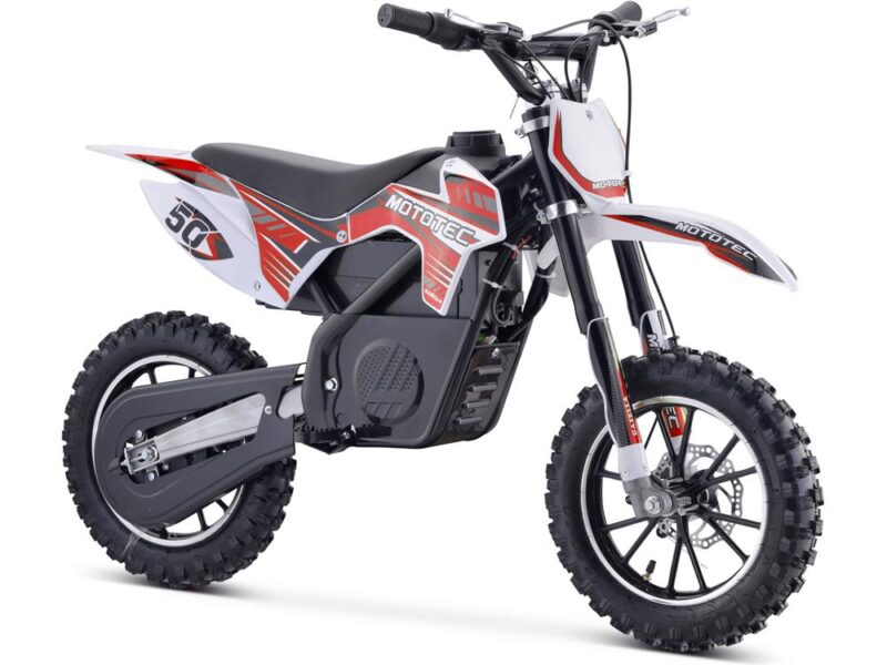 MotoTec 24v Electric Gazella Dirt Bike - Red - 500w-0