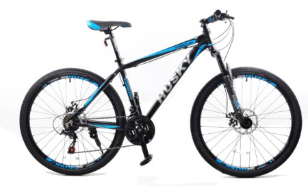 Bikehighway.com - HUSKY 26" Suspension Mountain Bike - 21 Speed - DISC - 19" - Black / Blue