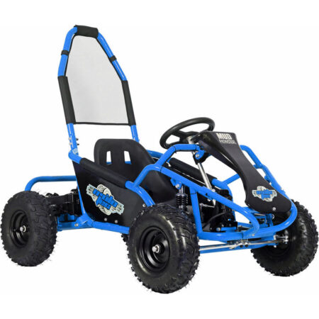 Bikehighway.com - MotoTec Mud Monster Kids Electric 48v 1000W Go Kart Full Suspension - Blue