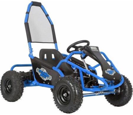 Bikehighway.com - MotoTec Mud Monster Kids 98cc Gas Go Kart Full Suspension - Blue