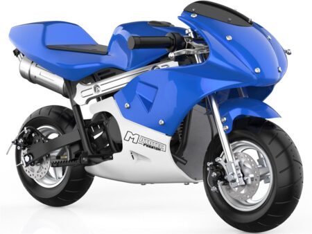 Bikehighway.com - MotoTec Phantom Gas Pocket Bike 49cc 2-Stroke Blue