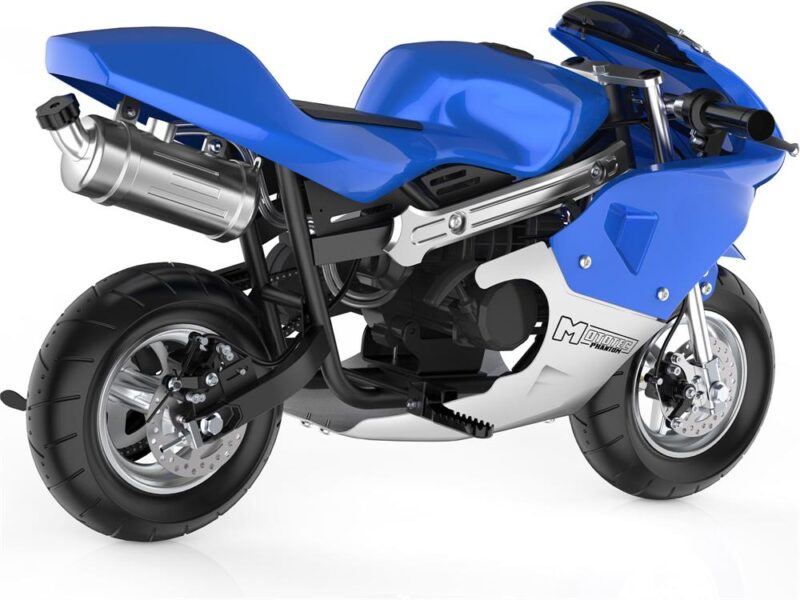 Bikehighway.com - MotoTec Phantom Gas Pocket Bike 49cc 2-Stroke Blue