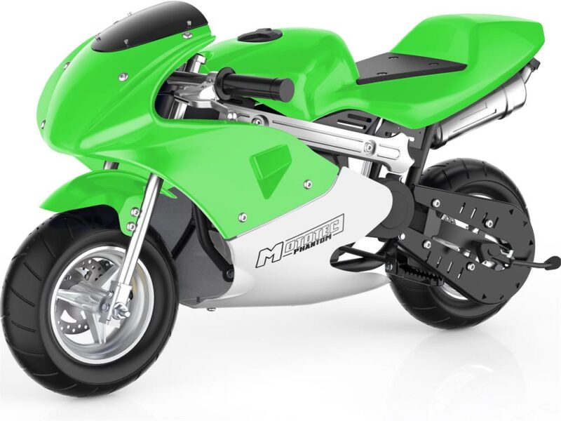 Bikehighway.com - MotoTec Phantom Gas Pocket Bike 49cc 2-Stroke Green