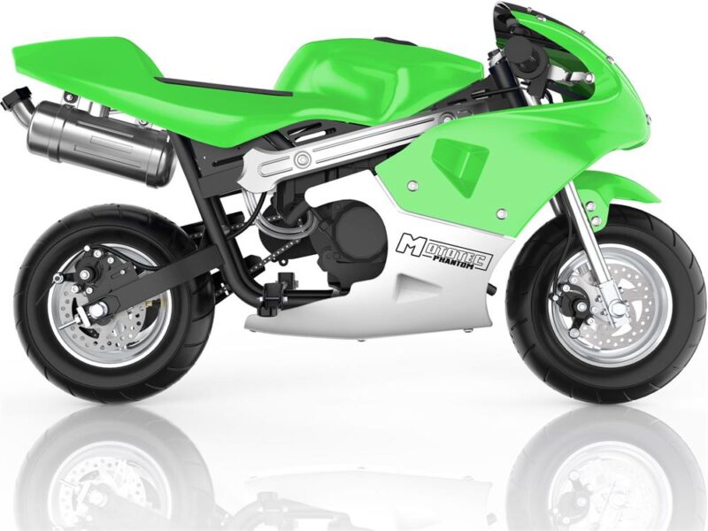 Bikehighway.com - MotoTec Phantom Gas Pocket Bike 49cc 2-Stroke Green