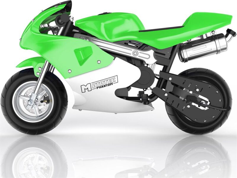 Bikehighway.com - MotoTec Phantom Gas Pocket Bike 49cc 2-Stroke Green