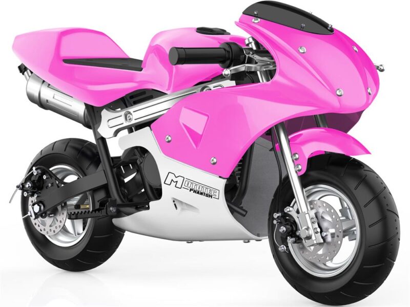 Bikehighway.com - MotoTec Phantom Gas Pocket Bike 49cc 2-Stroke Pink