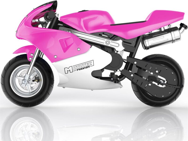 Bikehighway.com - MotoTec Phantom Gas Pocket Bike 49cc 2-Stroke Pink