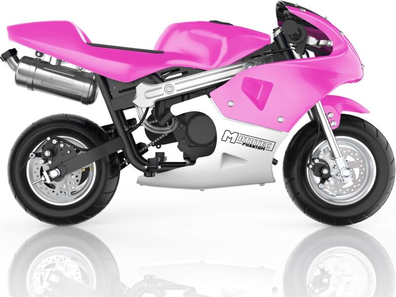 Bikehighway.com - MotoTec Phantom Gas Pocket Bike 49cc 2-Stroke Pink