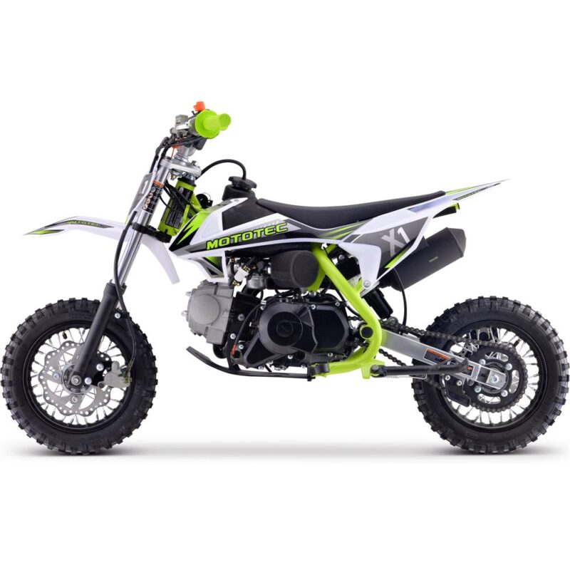 Bikehighway.com - MotoTec X1 110cc 4-Stroke Gas Dirt Bike Green