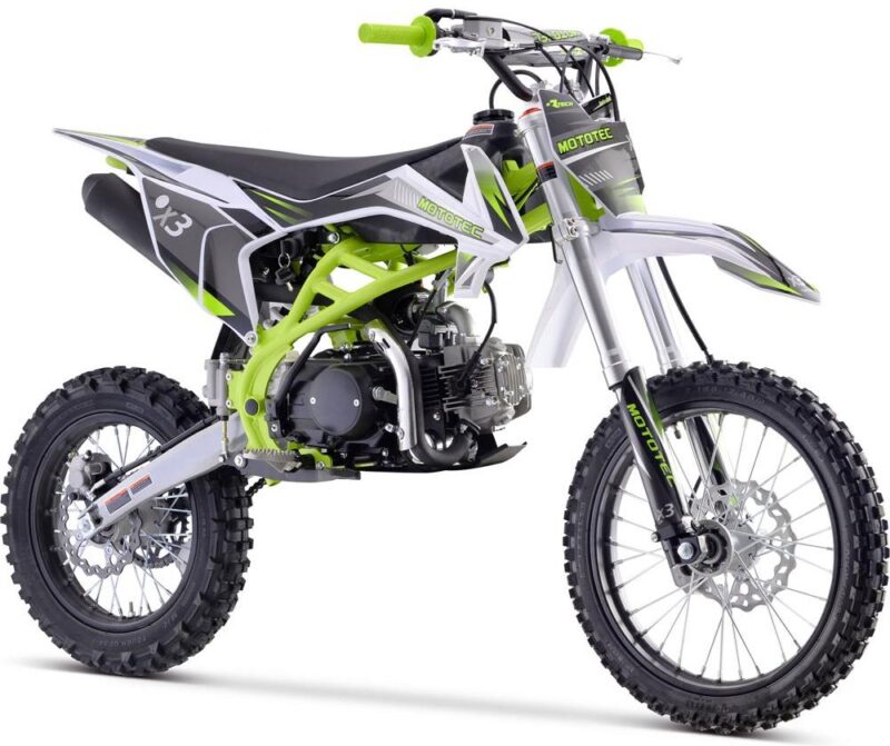 Bikehighway.com - MotoTec X3 125cc 4-Stroke Gas Dirt Bike - Green