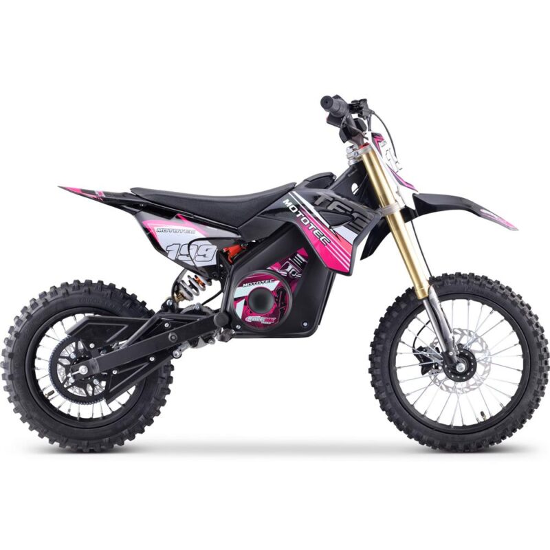 Bikehighway.com - MotoTec 48V Pro Electric Dirt Bike Lithium - 1500W - Pink