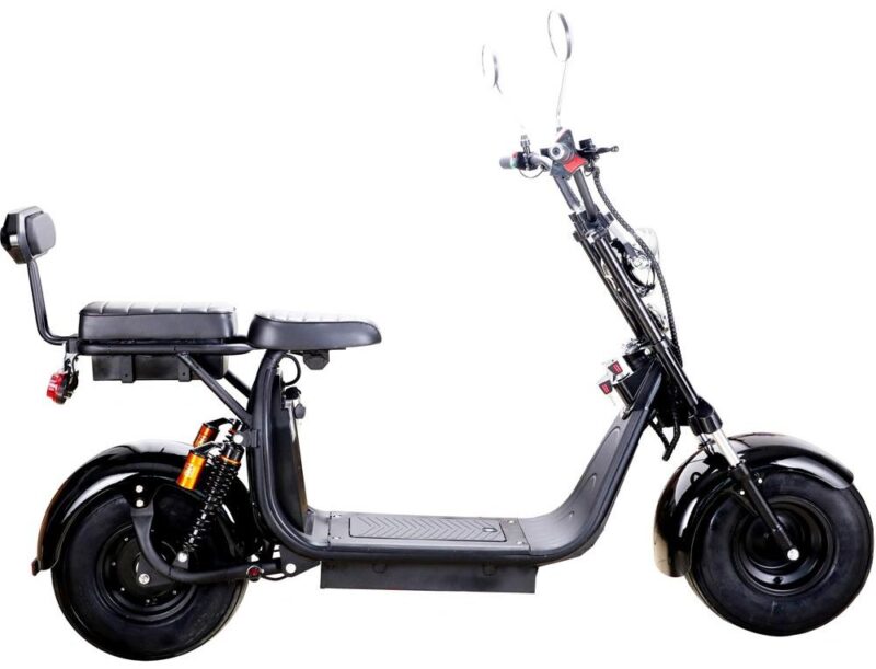 Bikehighway.com - MotoTec Knockout 2000W 60V Electric Fat Tire Scooter - Black