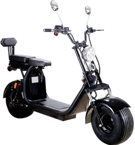 Bikehighway.com - MotoTec Knockout 2000W 60V Electric Fat Tire Scooter - Black