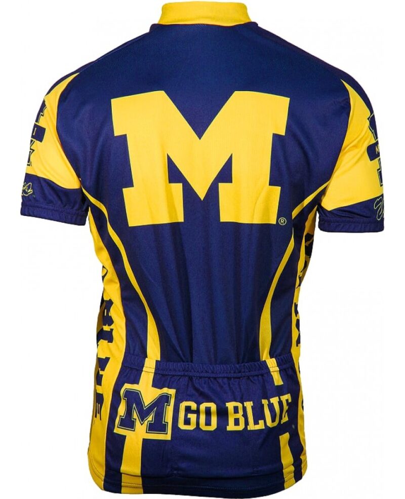 Bikehighway - Michigan University Wolverines Cycling Jersey Back