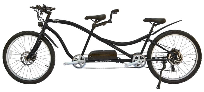 Bikehighway.com - Micargi Aloha Tandem Electric Cruiser Bicycle - 7 Speed - 500W